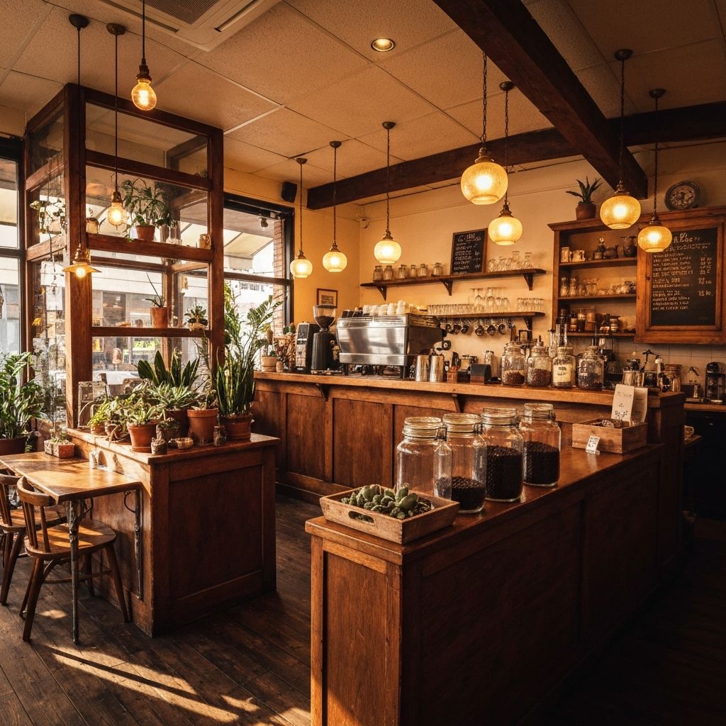 Cozy coffee shop interior